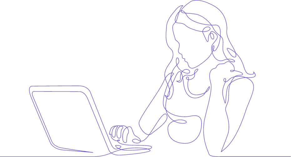 mujer usando laptop